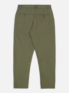 Universal Works Military Chino In Light Olive Twill