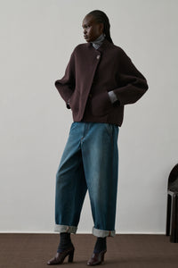 Soeur Windsor coat - Eggplant
