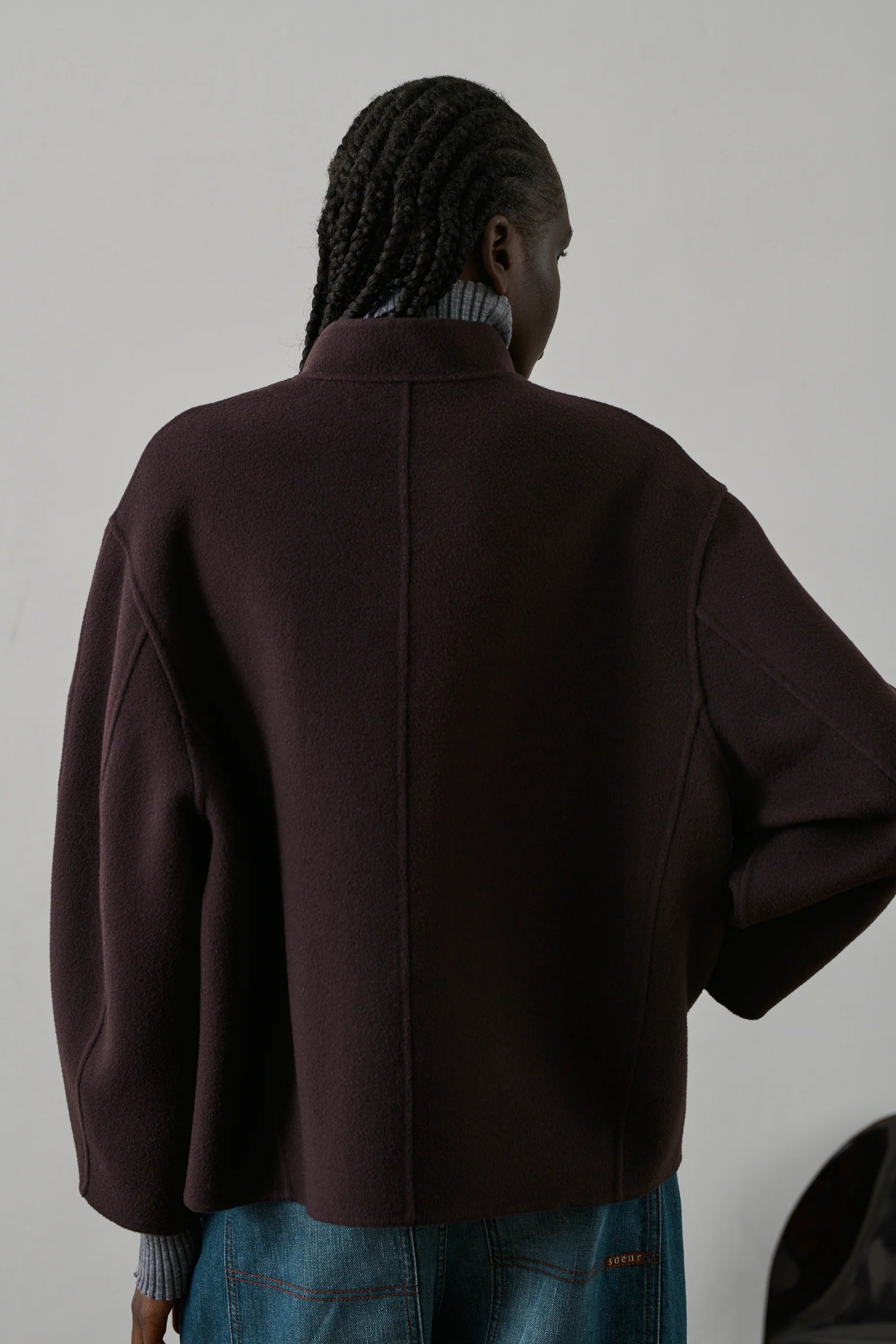Soeur Windsor coat - Eggplant