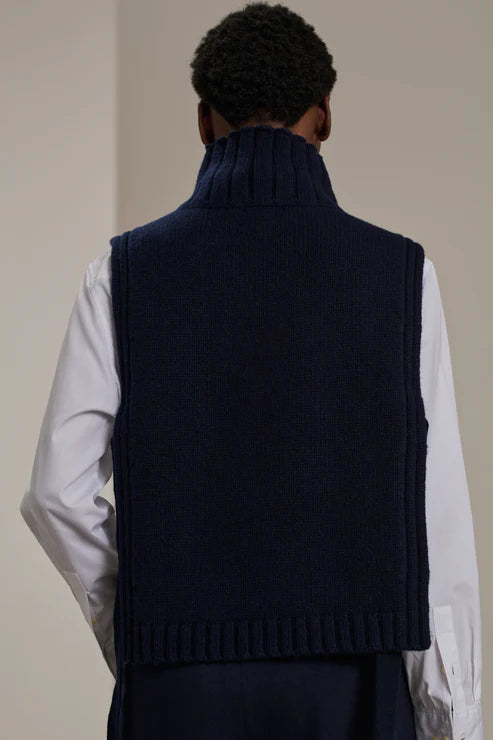 Soeur Or Knitwear Vest Navy