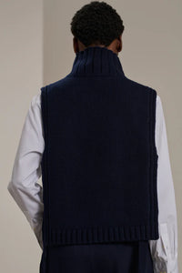 Soeur Or Knitwear Vest Navy