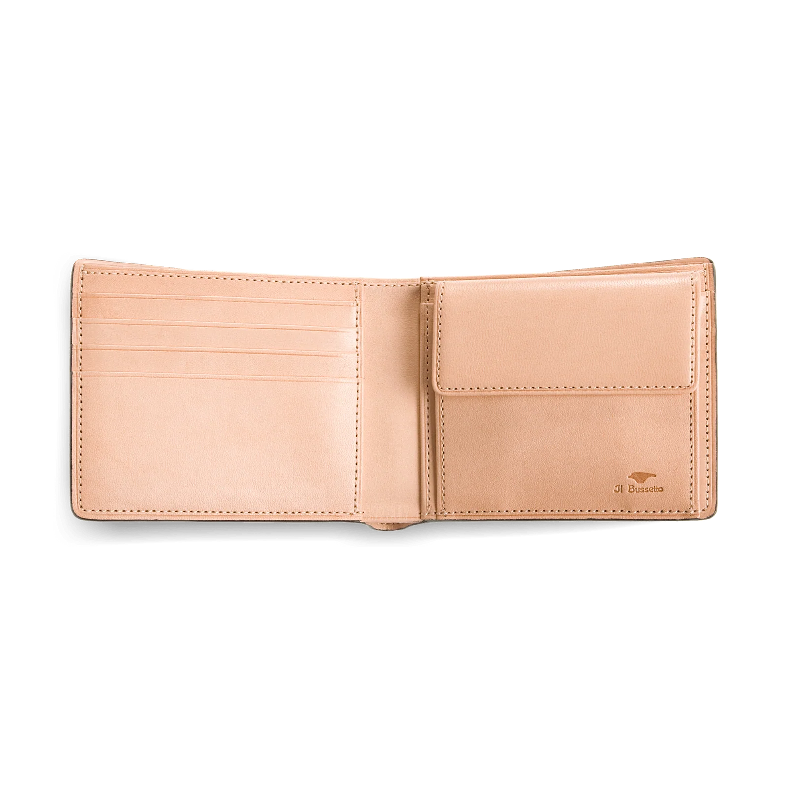 Il Bussetto Bifold Wallet with Coin Pouch Green