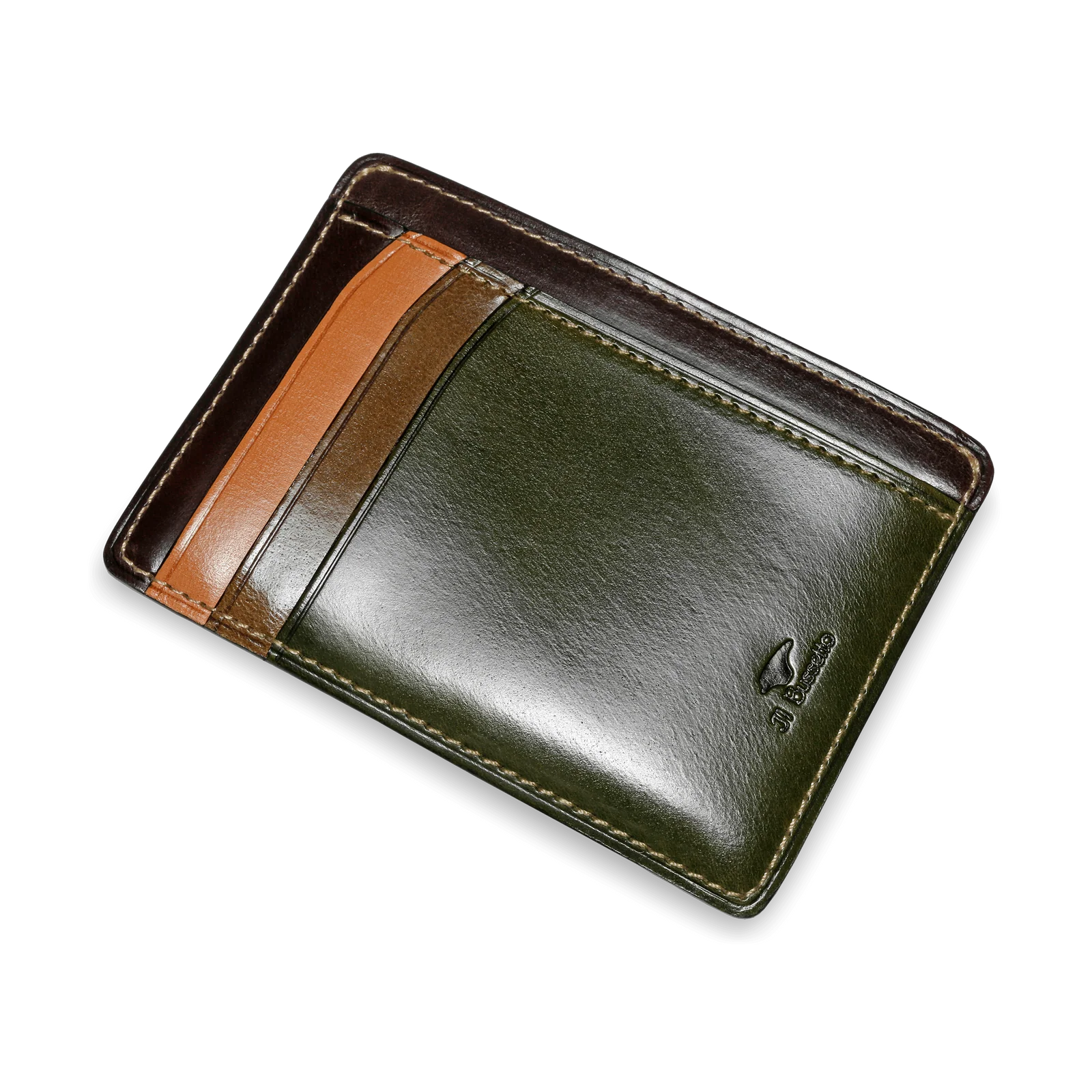 Il Bussetto Multicolor Card Wallet Green