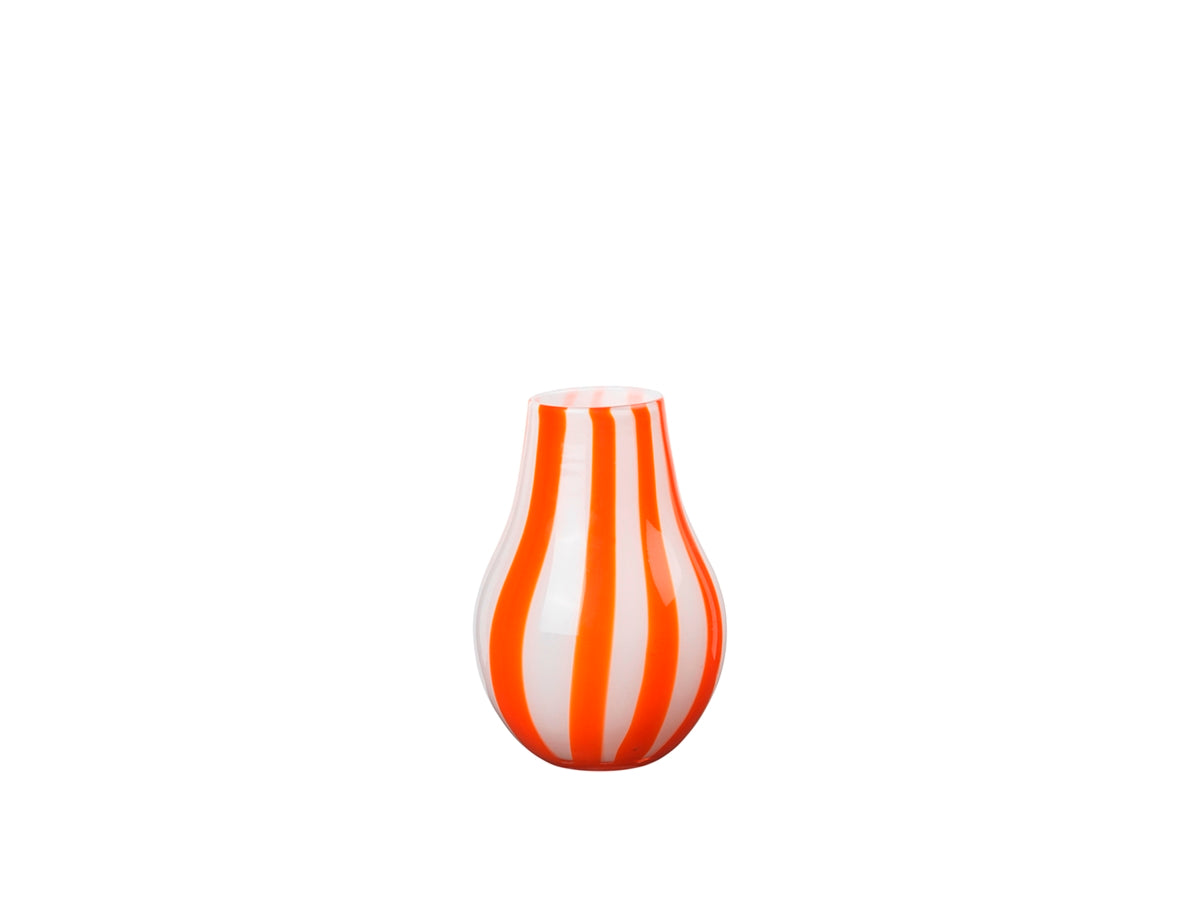 Broste Copenhagen Ada Stripe Vase Pumpkin Orange