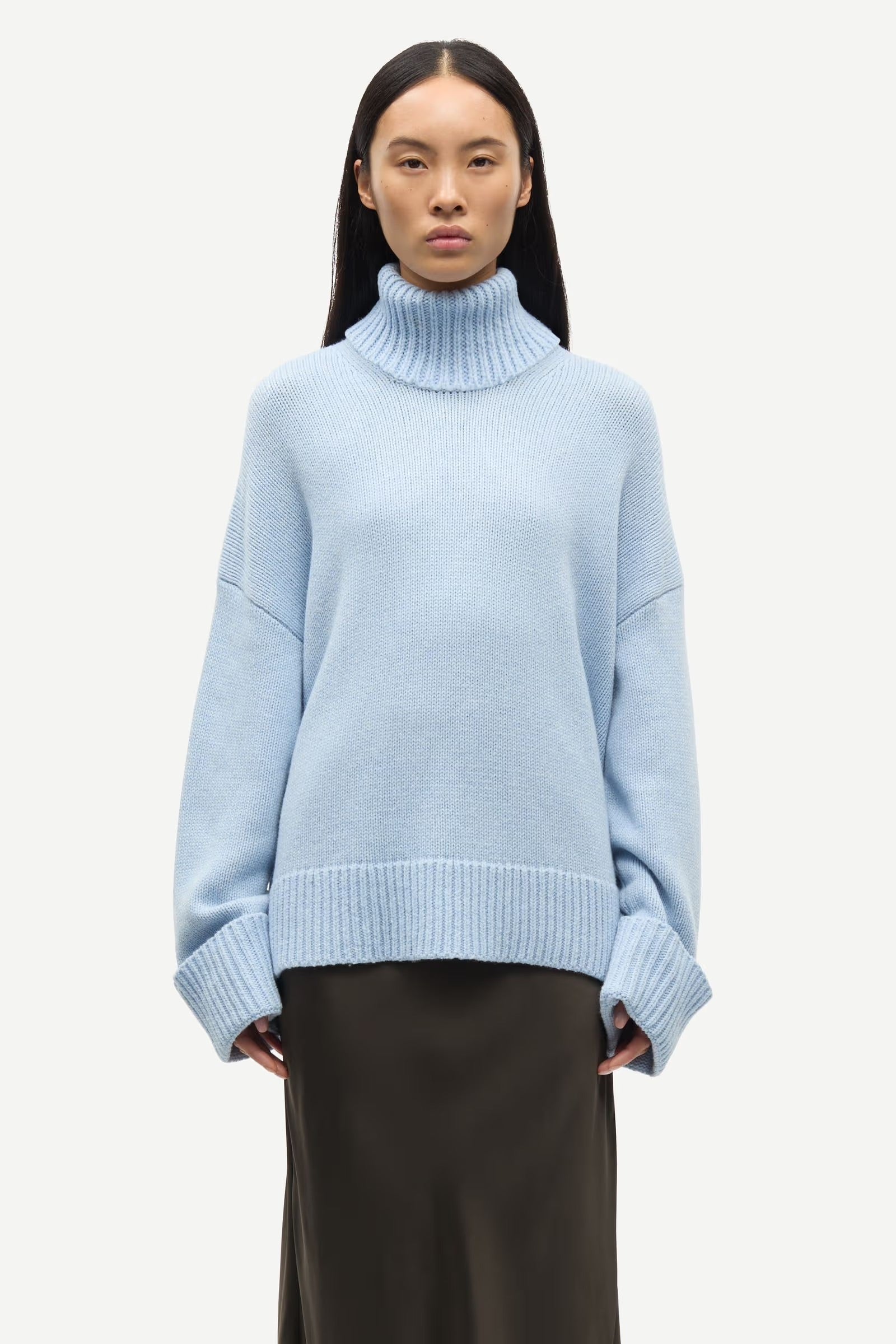 Samsoe Samsoe Sakeiku Turtleneck Jumper Cashmere Blue