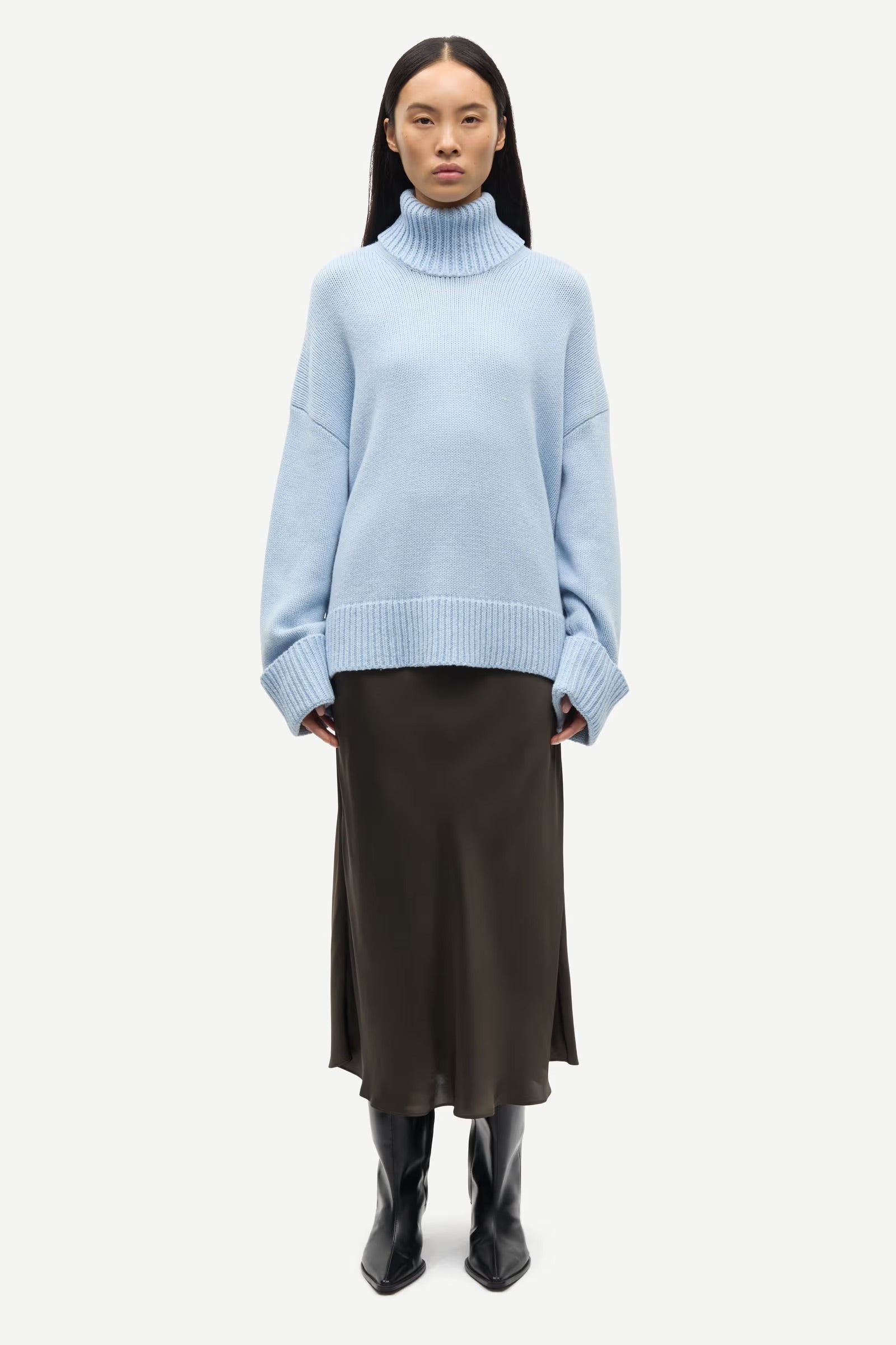 Samsoe Samsoe Sakeiku Turtleneck Jumper Cashmere Blue