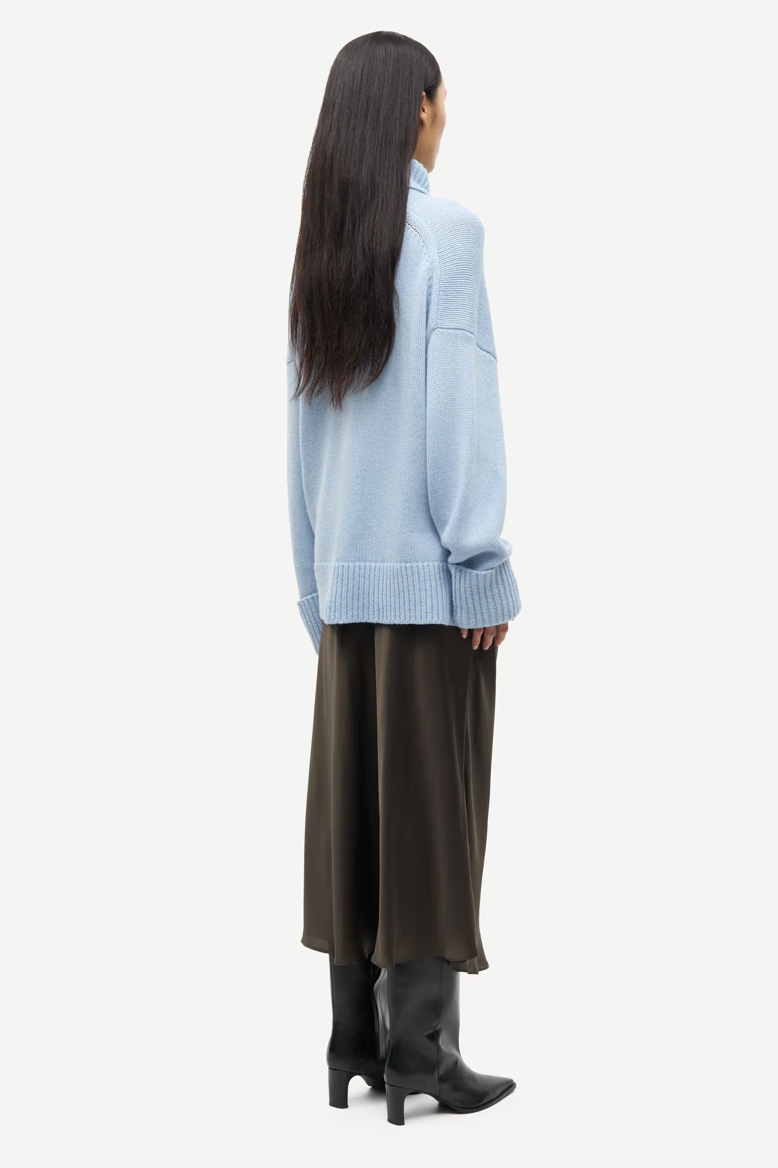 Samsoe Samsoe Sakeiku Turtleneck Jumper Cashmere Blue