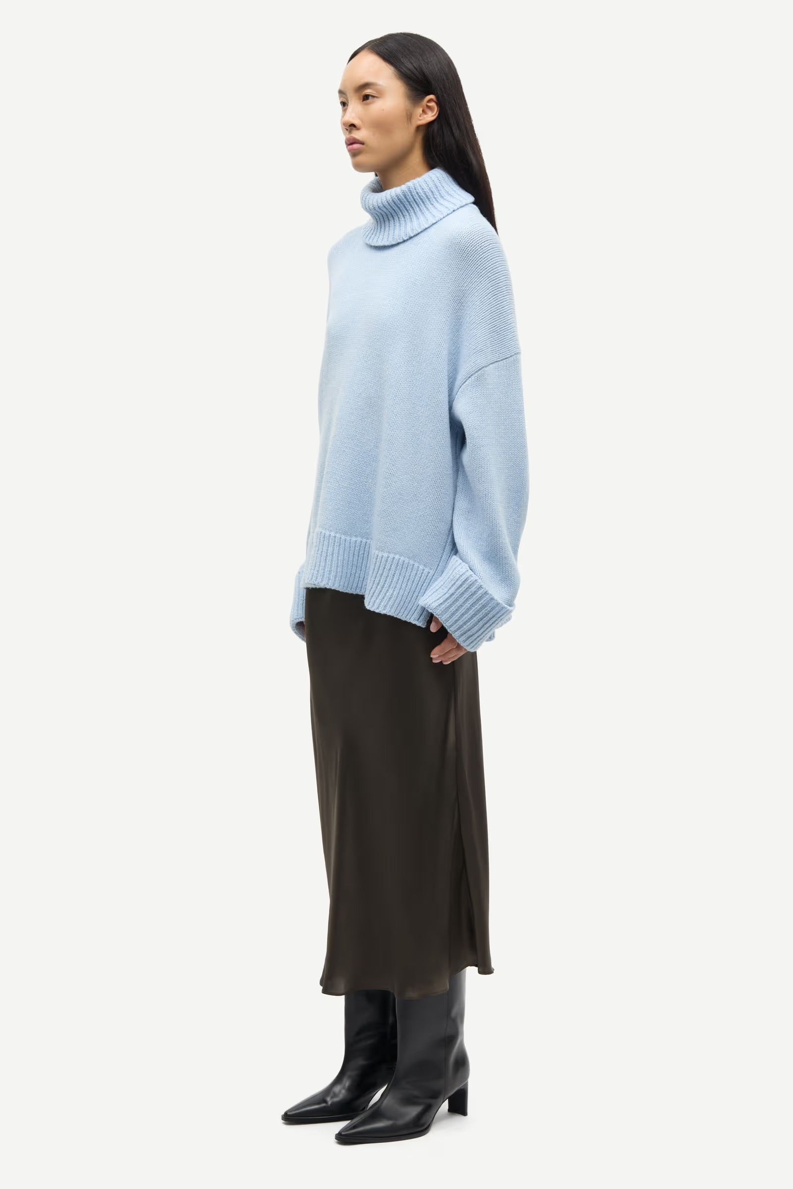 Samsoe Samsoe Sakeiku Turtleneck Jumper Cashmere Blue