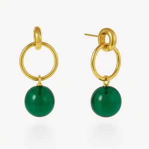 Shyla Layla Emerald Earrings