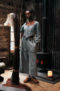 Meadows Tupelo Jean Buttercup Embroidery