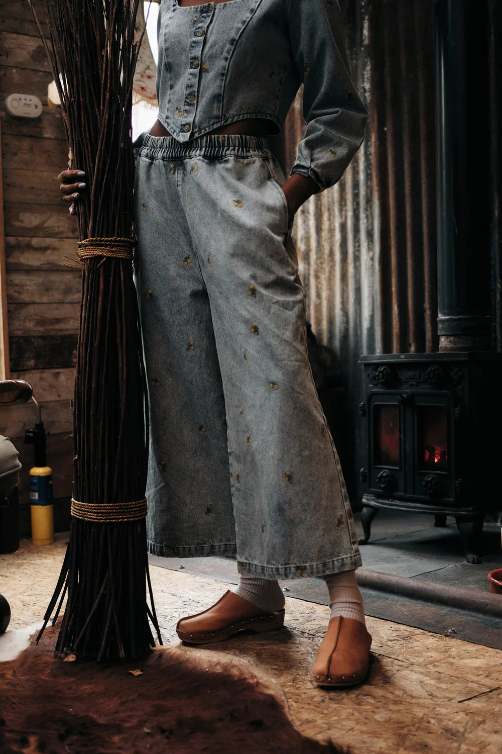 Meadows Tupelo Jean Buttercup Embroidery