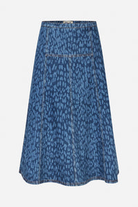 Baum und Pferdgarten Saar Skirt Leopard Vintage Blue