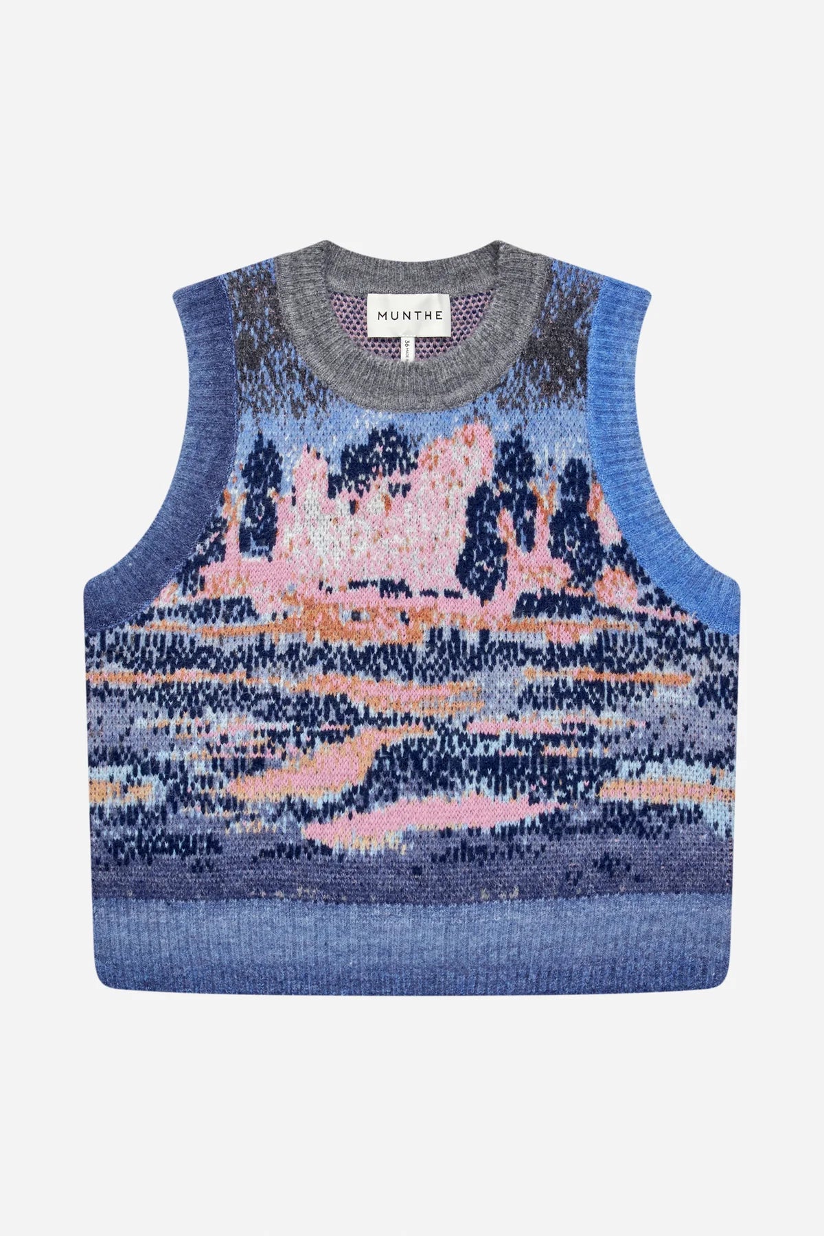 Munthe Spacy Knitted Vest Blue