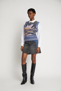 Munthe Spacy Knitted Vest Blue