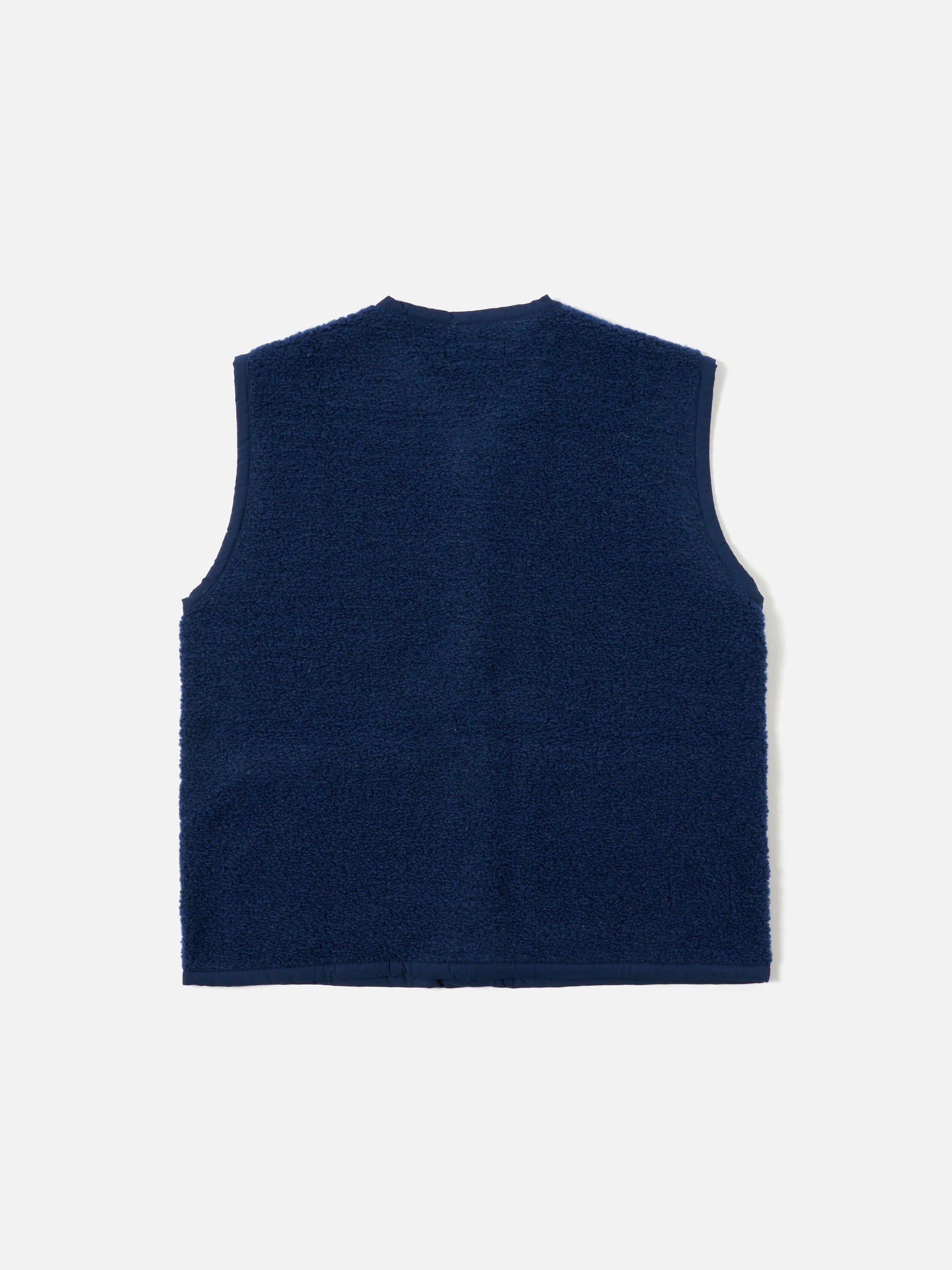 Universal Works Alvar Fleece Lancaster Gilet Navy