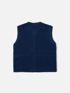 Universal Works Alvar Fleece Lancaster Gilet Navy
