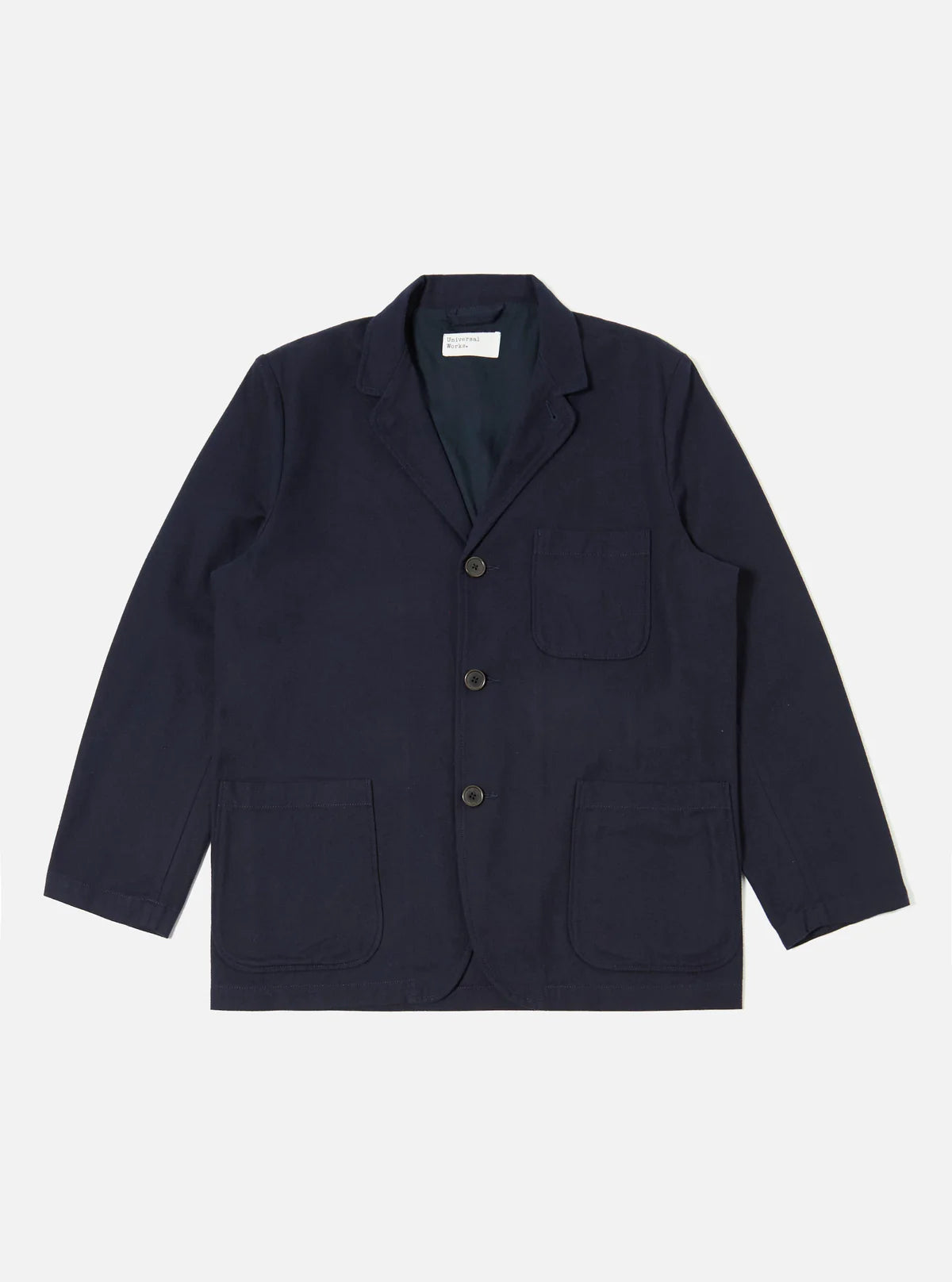Universal Works Brushed Moleskin Three Button Jacket Navy