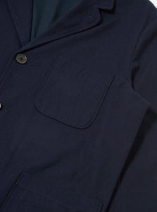 Universal Works Brushed Moleskin Three Button Jacket Navy