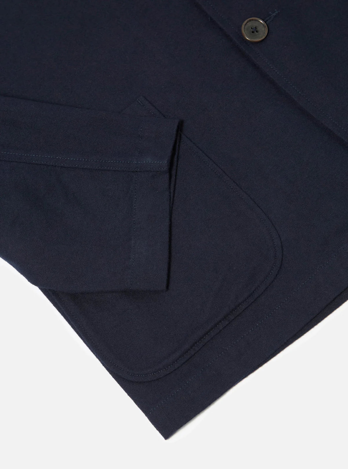 Universal Works Brushed Moleskin Three Button Jacket Navy