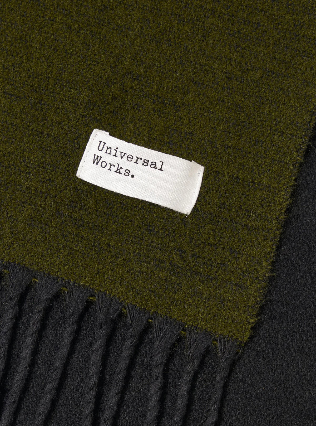 Universal Works Double Sided Scarf Green/Black