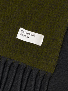 Universal Works Double Sided Scarf Green/Black