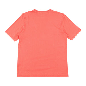 Folk Contrast Sleeve T-Shirt Coral