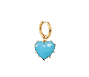Sandralexandra Milagros Heart Blue Earrings