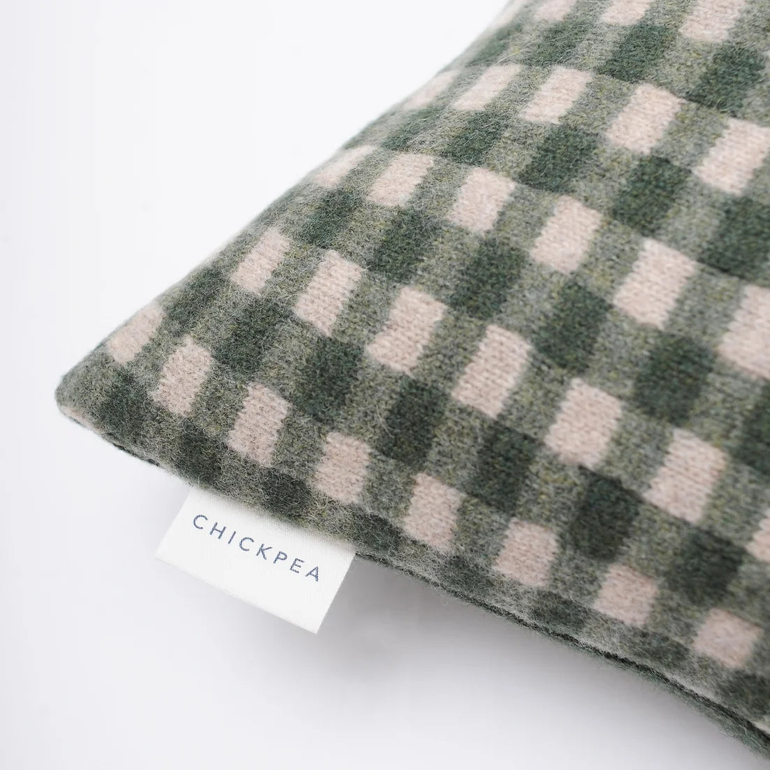 Chickpea Green Gingham Cushion