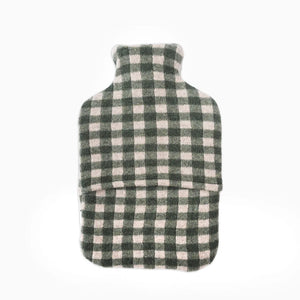 Chickpea Green Gingham Hot Water Bottle