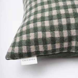 Chickpea Green Gingham Cushion