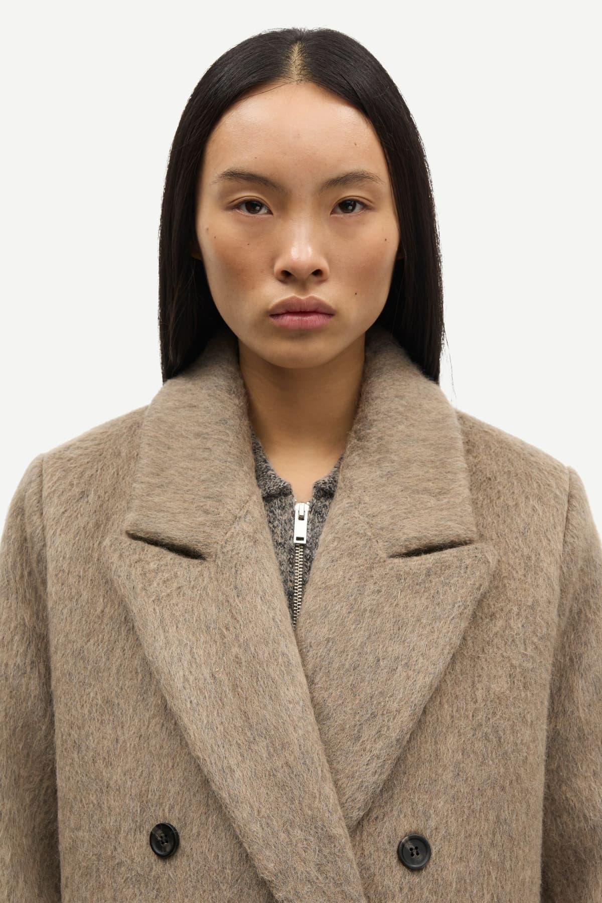 Samsoe Samsoe Sajilla Coat Pale Fossil Mel.