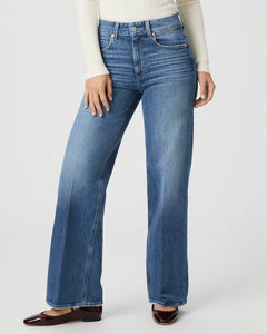 Paige Sasha 32" Wide Leg Jean - Stefania Distressed