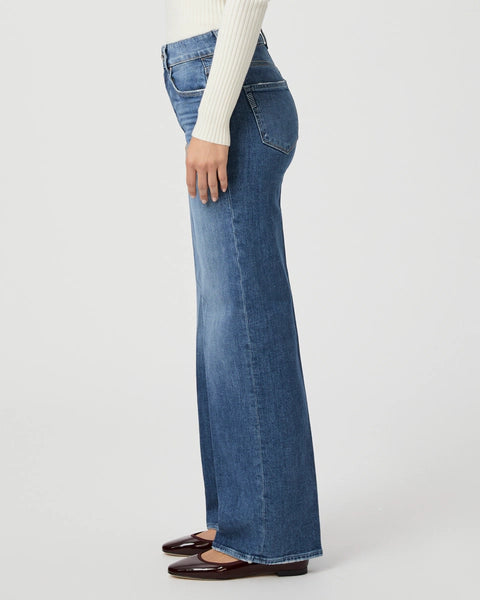 Paige Sasha 32" Wide Leg Jean - Stefania Distressed