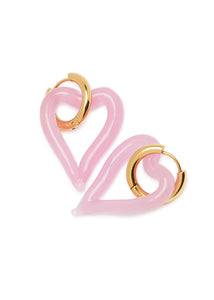 Sandralexandra Heart of Glass Cloudy Pink Earrings