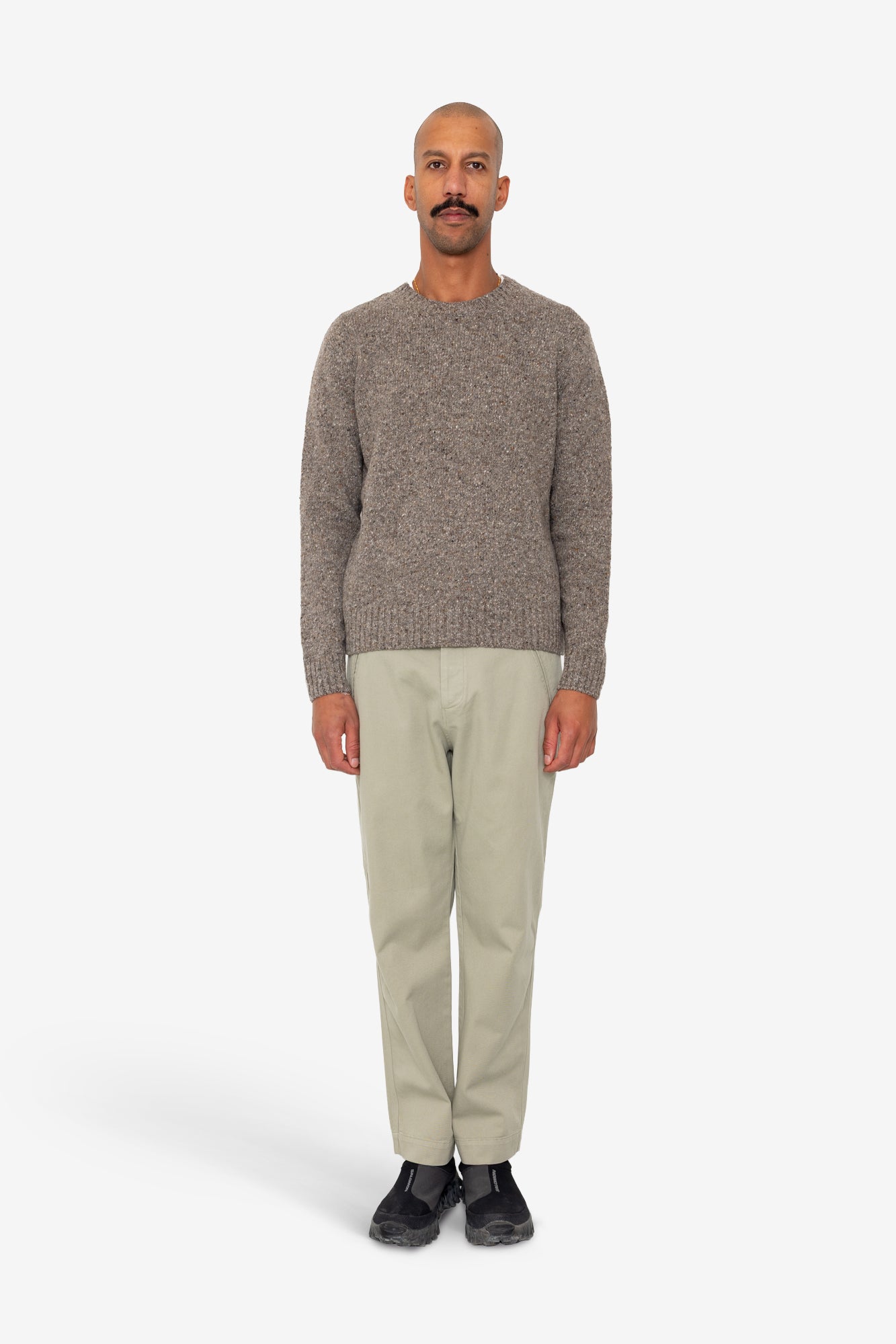 Folk Chain Crew Jumper Porcini