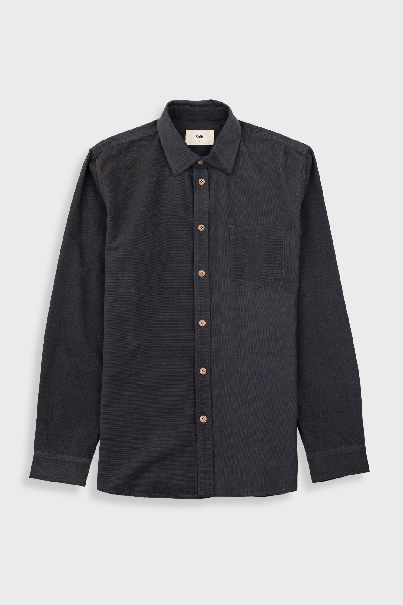 Folk Direction Babycord Shirt - Black Grape