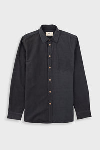 Folk Direction Babycord Shirt - Black Grape
