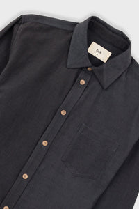 Folk Direction Babycord Shirt - Black Grape