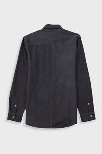 Folk Direction Babycord Shirt - Black Grape