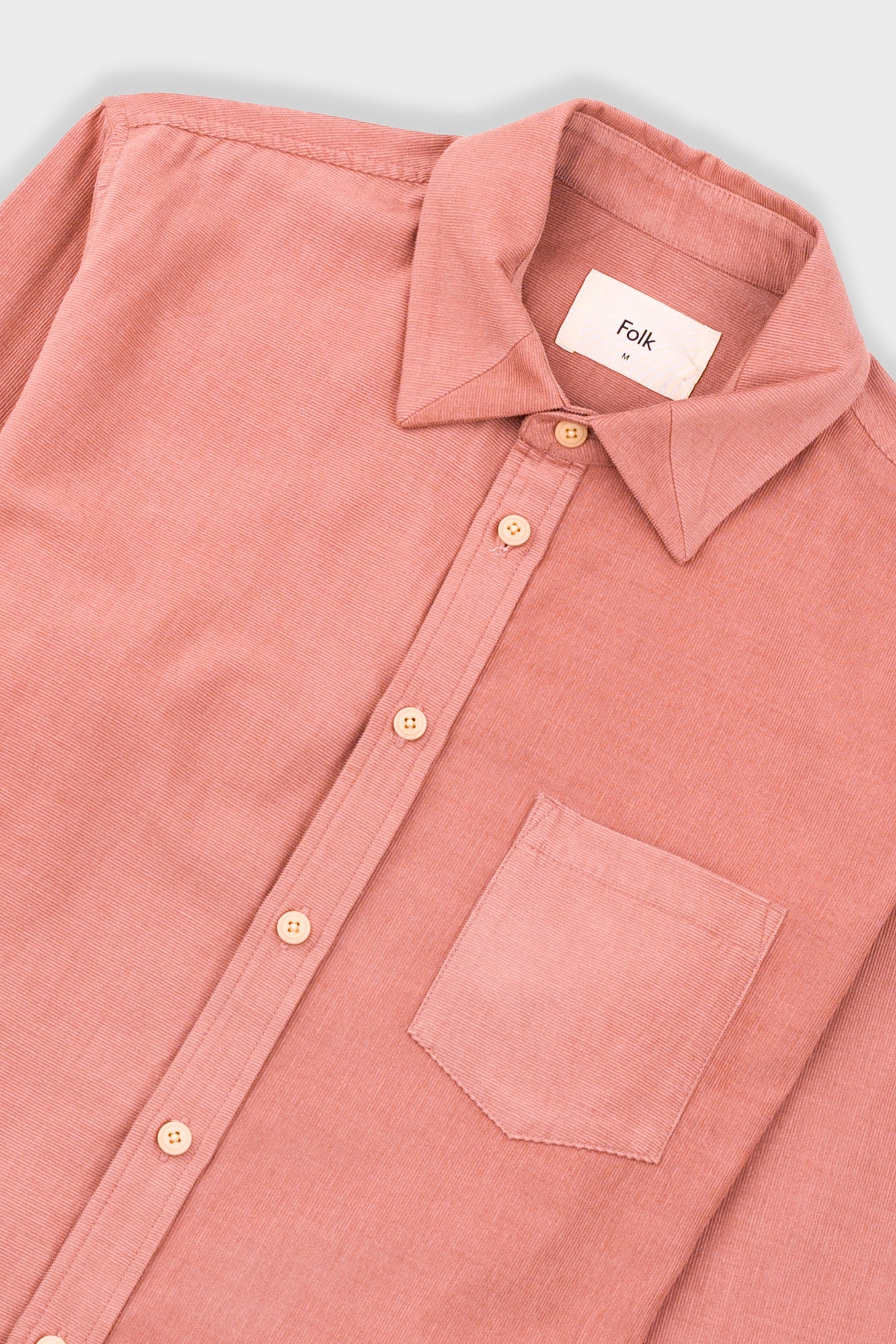 Folk Direction Babycord Shirt - Dusty Pink