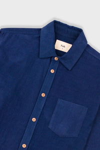 Folk Direction Babycord Shirt - Washed Ink