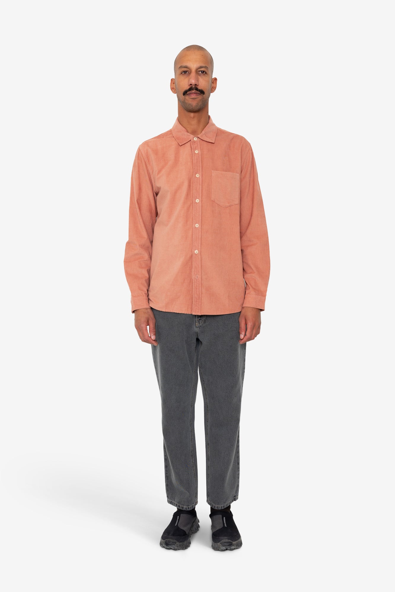 Folk Direction Babycord Shirt - Dusty Pink