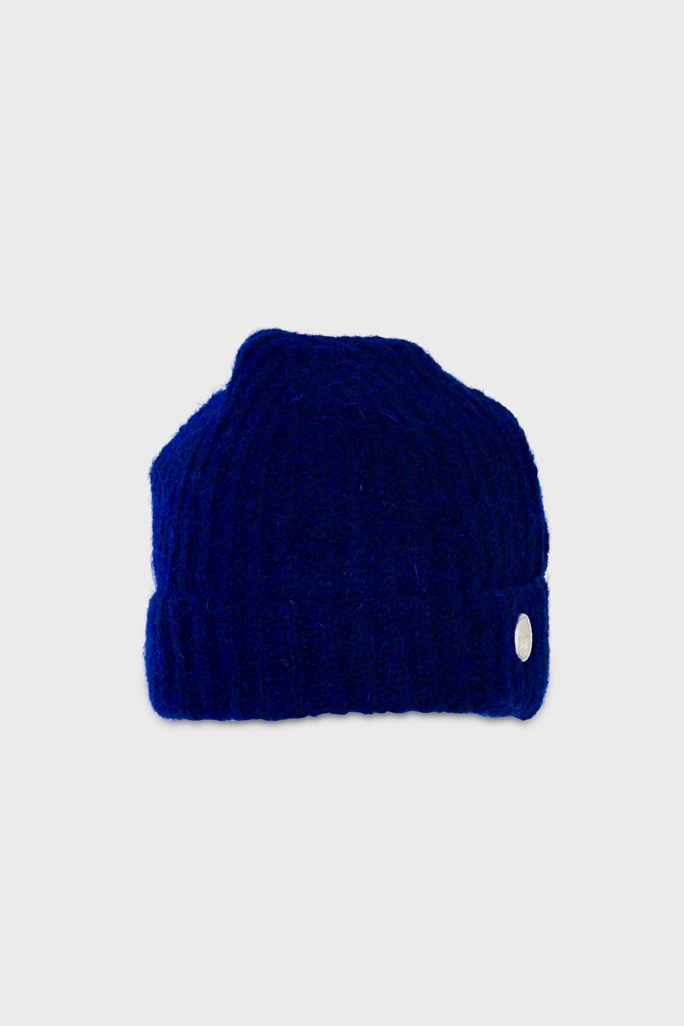 Folk Mohair Rib Beanie Rich Blue