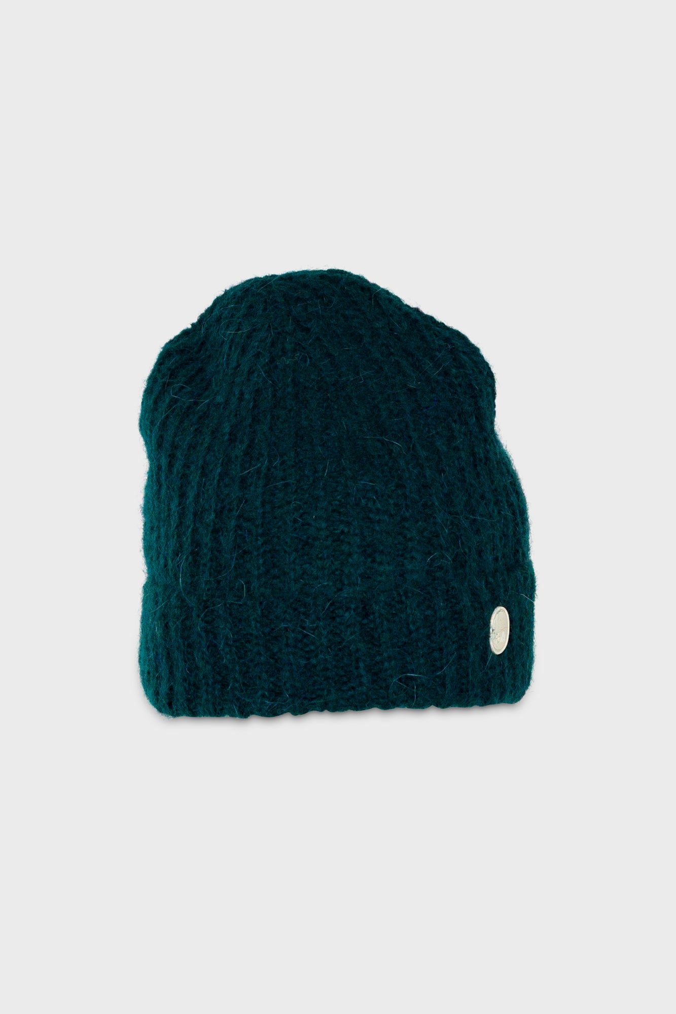 Folk Mohair Rib Beanie Green