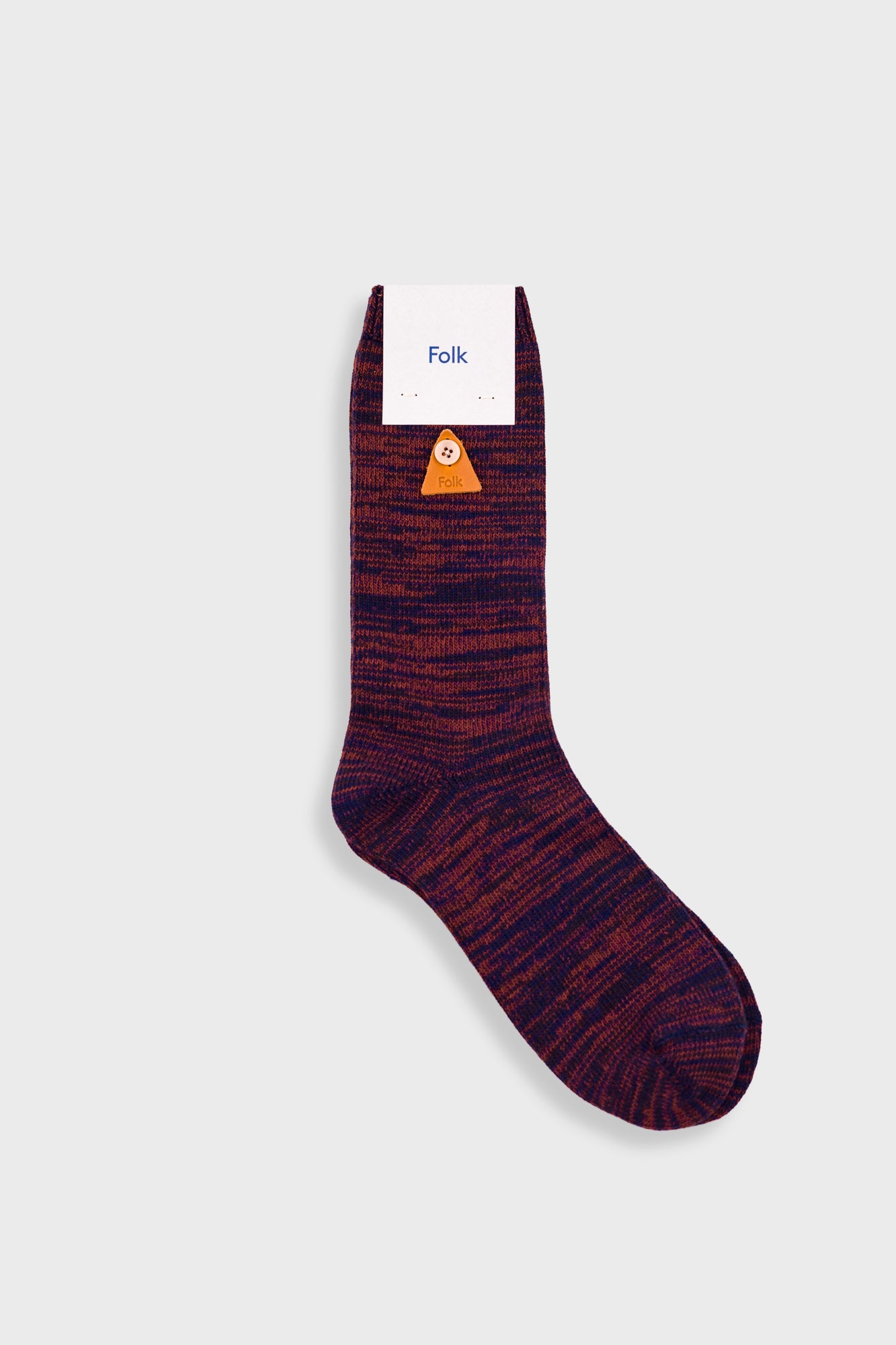 Folk Melange Socks Navy Espresso