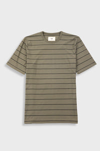 Folk Microstripe T-Shirt - Olive / Black