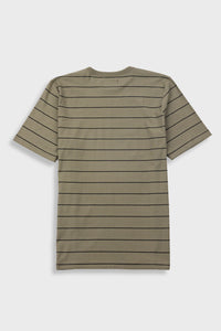 Folk Microstripe T-Shirt - Olive / Black