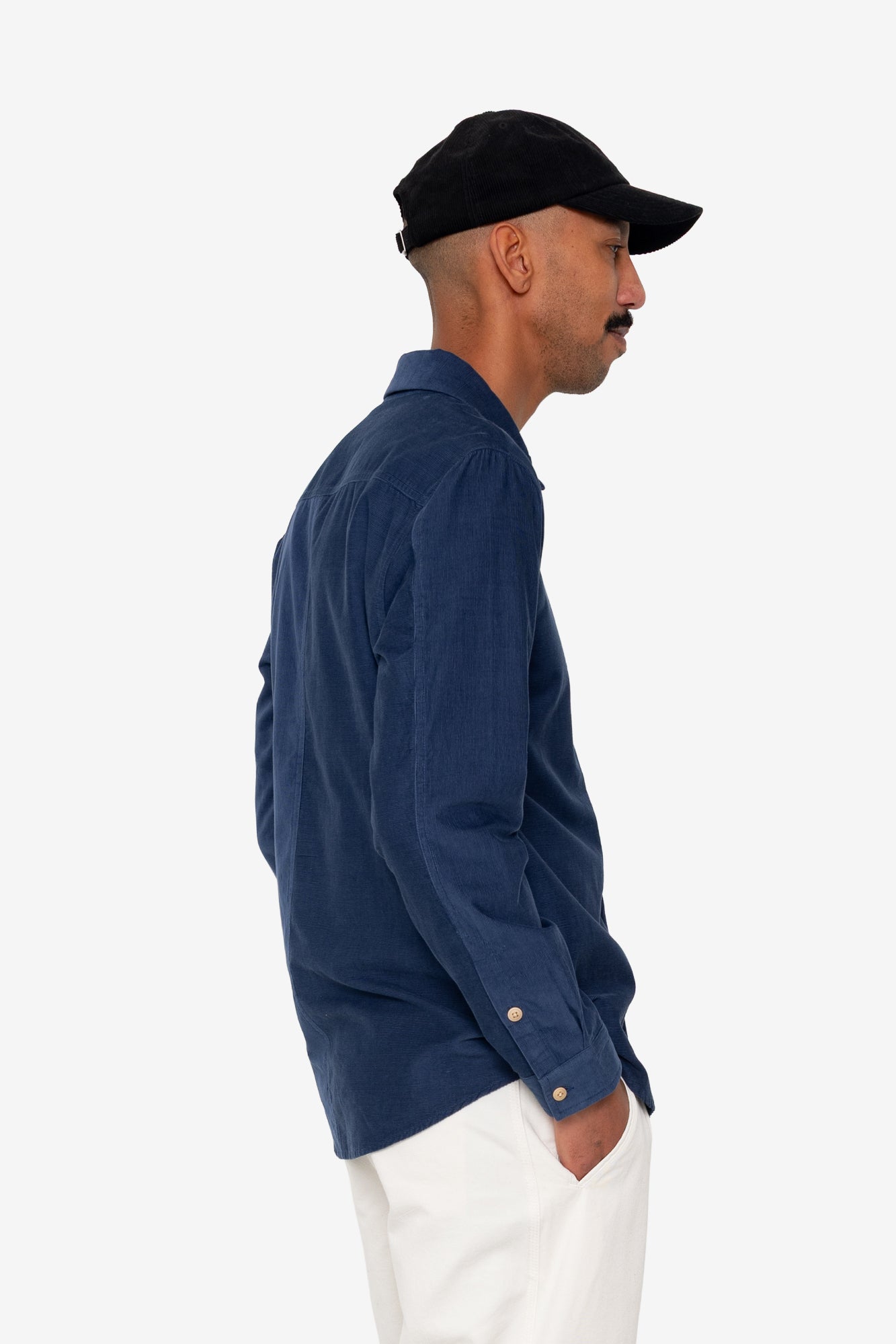 Folk Direction Babycord Shirt - Washed Ink