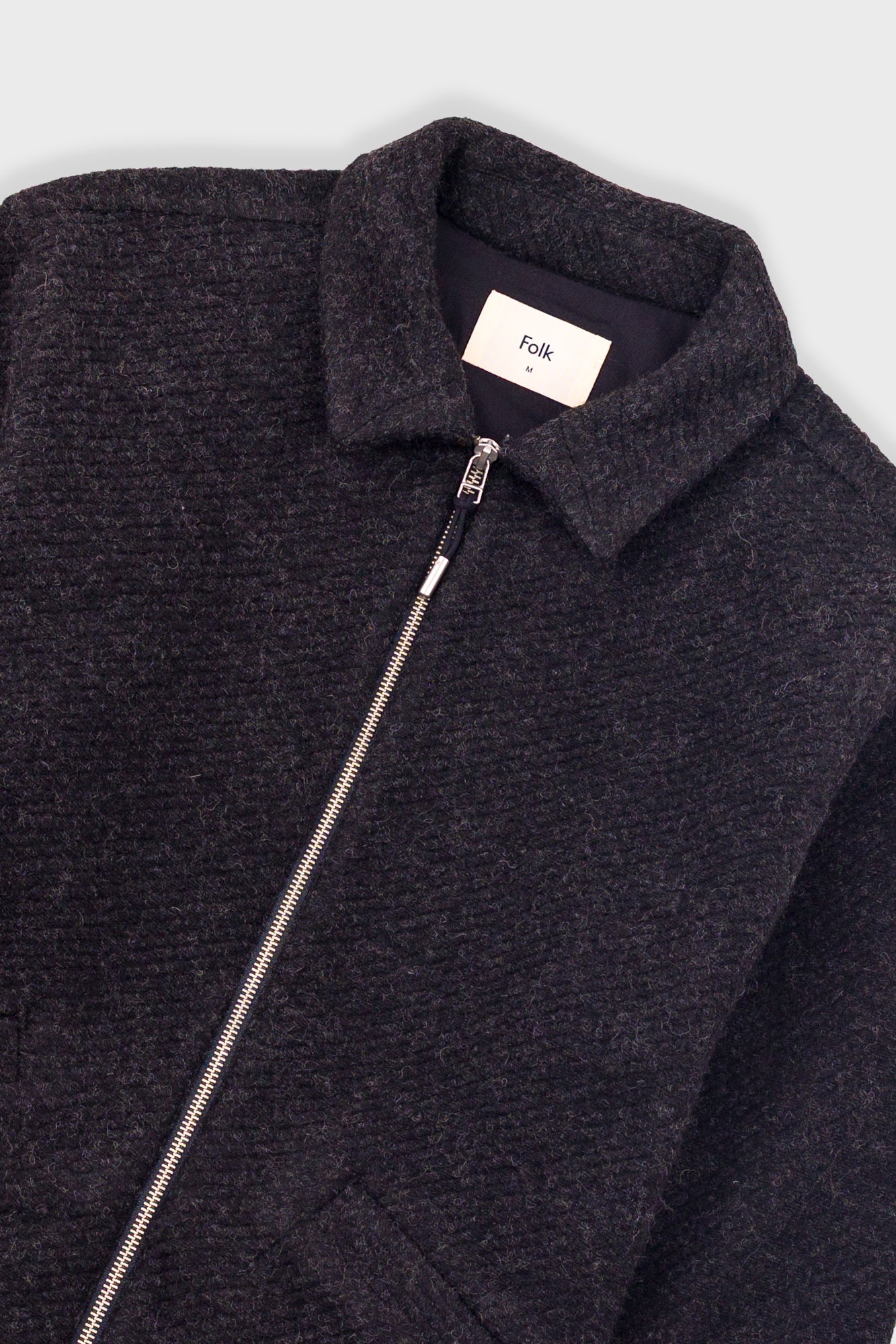 Folk Signal Blouson - Charcoal Wool Twill