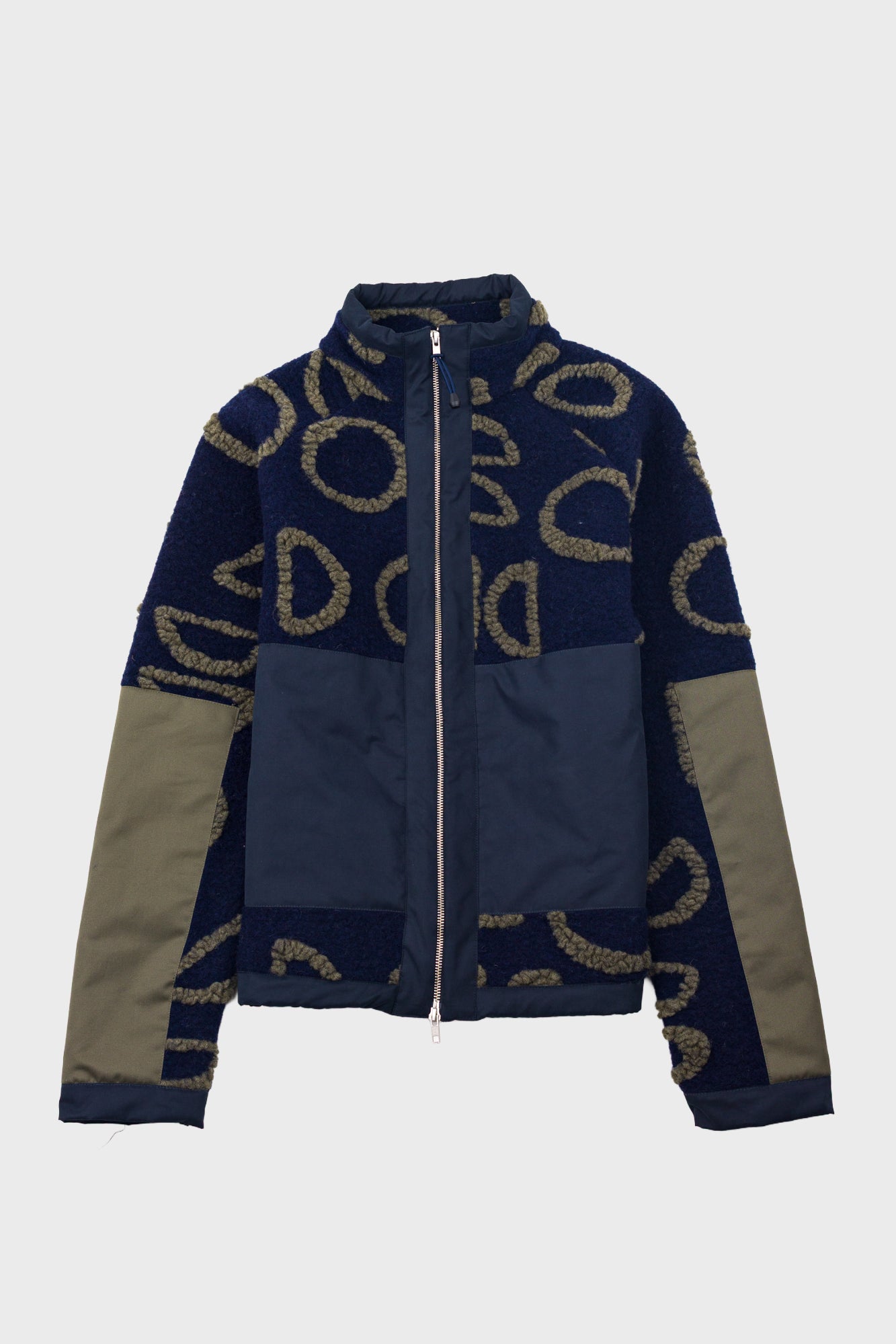 Folk Signal Fleece - Navy Circle Jacquard